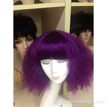 Fancy Color Machine Made Synthetic Wigs